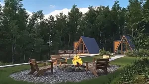 Cabañas prefabricadas de uso vacacional