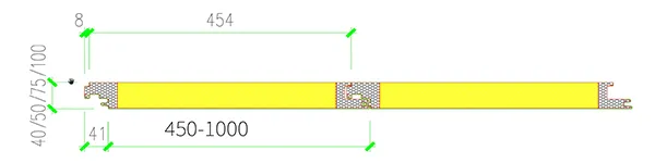 Paneles sándwich para muros con fijación oculta