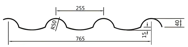 Tejas de acero con recubrimiento de color estilo clásico
