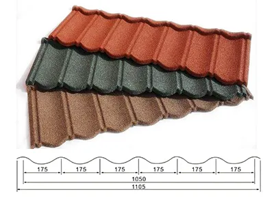 Tejas metálicas con recubrimiento de piedra