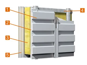Paneles metálicos para muro con fijación oculta